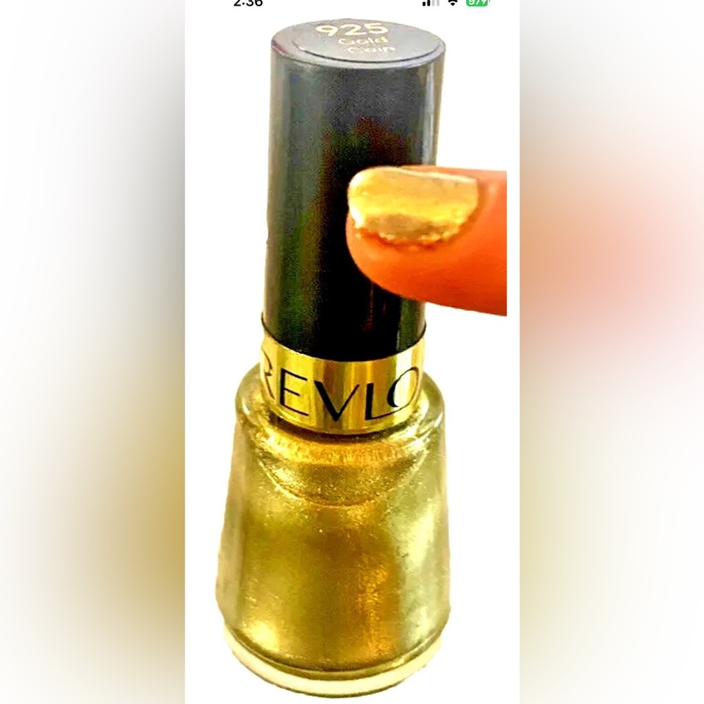 💅REVLON💅 #925 “GOLD COIN” METALLIC SHIMMER SHINY NAIL POLISH RETIRED🏅